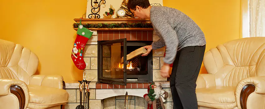 Rusted Metal Fireplace Restoration in Layton, Utah